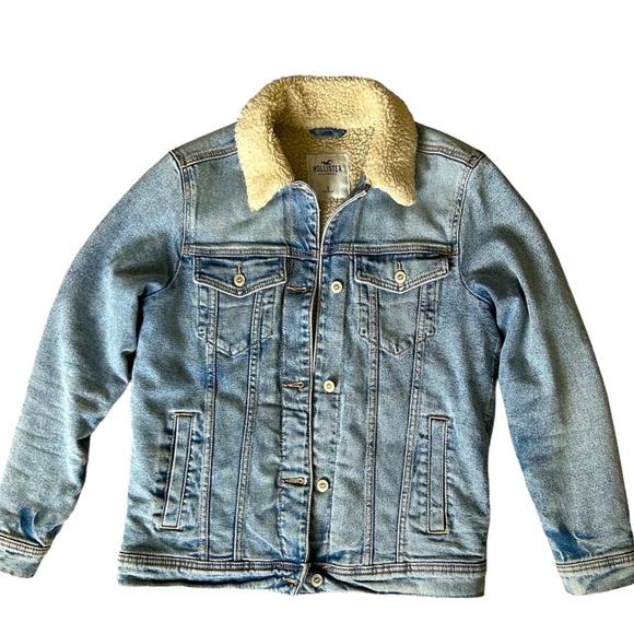 Hollister men’s Sherpa lined denim Classiccore  jacket size small - Picture 2 of 9